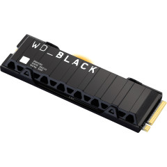 Твердотельный накопитель WD SSD Black SN850X, 1000GB, M.2(22x80mm), NVMe, PCIe 4.0 x4, 3D TLC, R/W 7300/6300MB/s, IOPs 800 000/1 100 000, DRAM buffer 1024MB, TBW 600, DWPD 0.3, with Heat Spreader (12