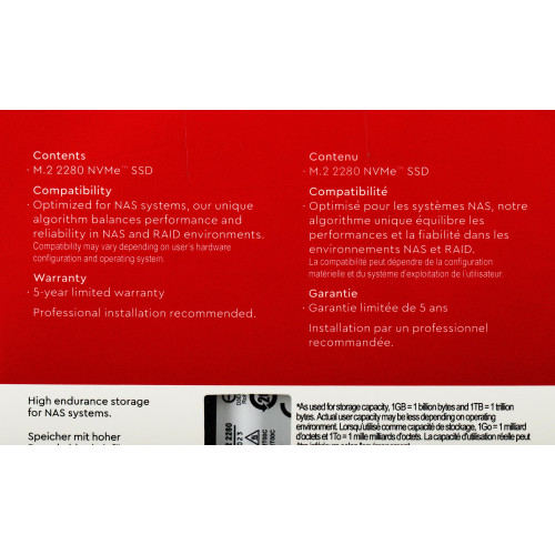 Накопитель SSD WD PCIe 3.0 x4 250GB WDS250G1R0C Red SN700 M.2 2280