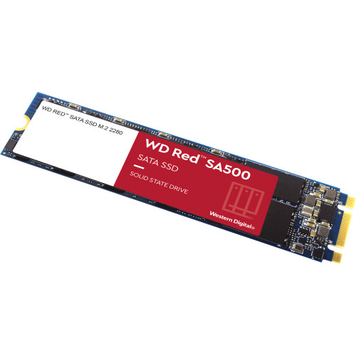 Твердотельные накопители WD SSD Red SA500 NAS, 500GB, M.2(22x80mm), SATA3, R/W 560/530MB/s, IOPs 95 000/85 000, DRAM buffer, TBW 350, DWPD 0.4 (12 мес.)
