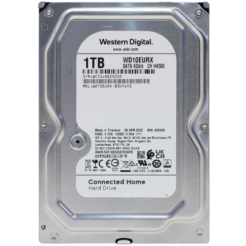 Жесткий диск RECERTIFIED HDD WD SATA3 1Tb AV-GP Video Surveillance 5400 RPM 64mb (replacement WD10EZRZ, WD10PURX, ST1000VX013, ST1000DM010) RECERTIFIED