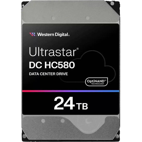 Жесткий диск WD SATA-III 24TB 0F65101 WUH722424ALE604 Server Ultrastar DC HC580 4KN (7200rpm) 512Mb 3.5"