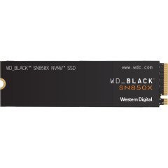 Твердотельный накопитель WD SSD Black SN850X, 2000GB, M.2(22x80mm), NVMe, PCIe 4.0 x4, 3D TLC, R/W 7300/6600MB/s, IOPs 1 200 000/1 100 000, DRAM buffer 2048MB, TBW 1200, DWPD 0.3 (12 мес.)