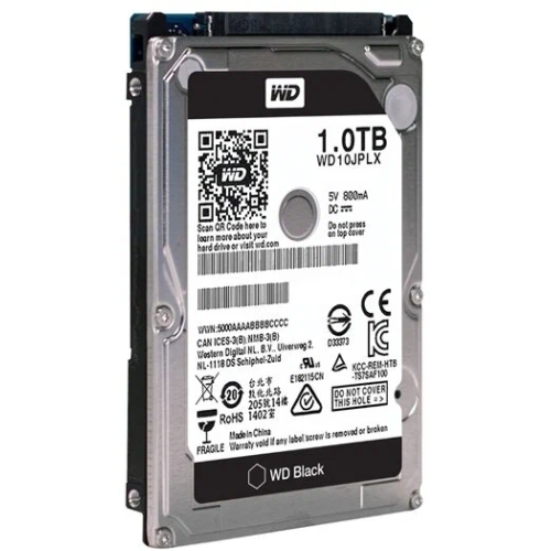 Жесткий диск HDD WD SATA3 1TB 2.5"""" Black 7200RPM 64MB 1 year warranty