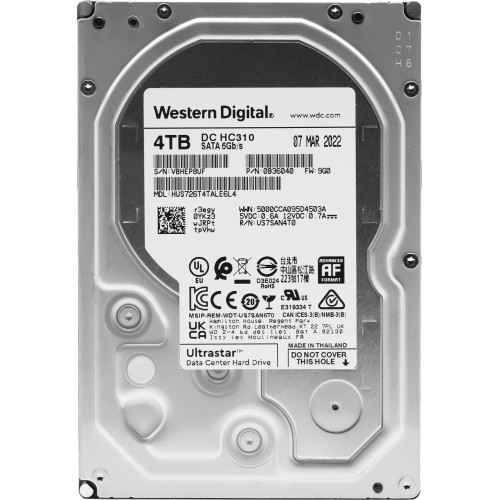 Жесткий диск WD SATA-III 4TB 0B36040 HUS726T4TALE6L4 Server Ultrastar DC HC310 512E (7200rpm) 256Mb 3.5" 