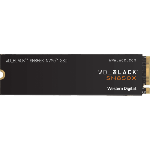 Твердотельный накопитель WD SSD Black SN850X, 4000GB, M.2(22x80mm), NVMe, PCIe 4.0 x4, 3D TLC, R/W 7300/6600MB/s, IOPs 1 200 000/1 100 000, DRAM buffer 4096MB, TBW 1200, DWPD 0.3 (12 мес.)