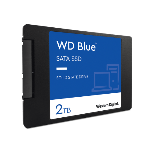 Твердотельный накопитель WD SSD Blue SA510, 2.0TB, 2.5" 7mm, SATA3, R/W 560/530MB/s, IOPs 95 000/84 000, TBW 500, DWPD 0.1 (12 мес.)