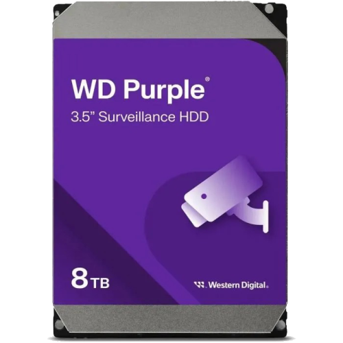 Жесткий диск HDD WD SATA3 8Tb Purple 5640 256Mb (replacement WD84PURZ, WD84PURU, WD82PURZ, WD85PURZ)