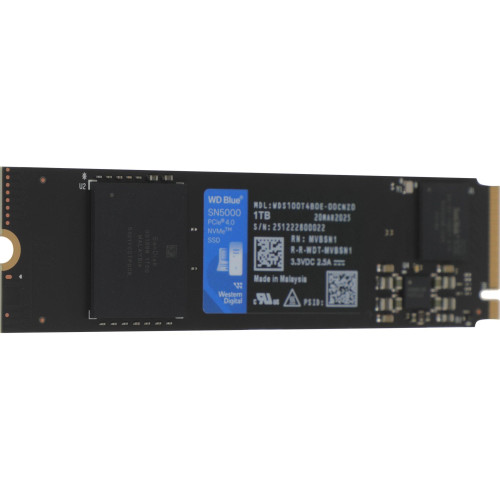 Твердотельный накопитель WD PCIe 4.0 x4 1TB WDS100T4B0Е SN5000 Blue M.2 2280