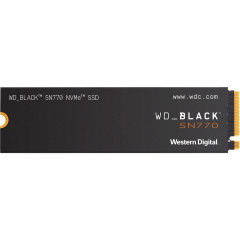 Твердотельный накопитель WD SSD Black SN770 NVMe, 2.0TB, M.2(22x80mm), NVMe, PCIe 4.0 x4, 3D TLC, R/W 5150/4850MB/s, IOPs 650 000/800 000, TBW 1200, DWPD 0.3 (12 мес.)