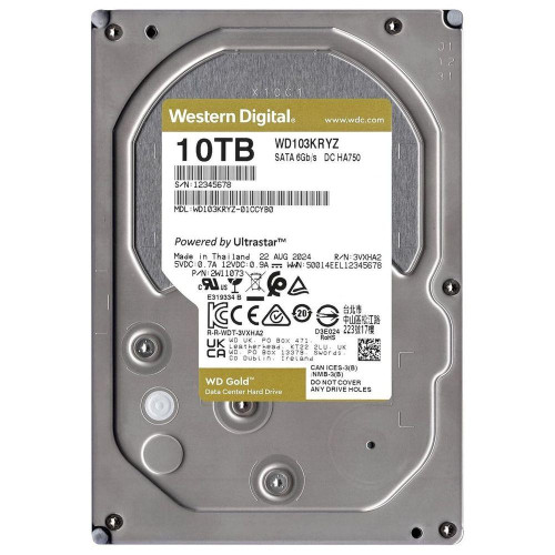 Жесткий диск Western Digital Gold WD103KRYZ 10ТБ 3,5" 7200RPM 512MB (SATA III)