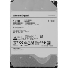 Жесткий диск WD SATA-III 18TB 0F38459 WUH721818ALE6L4 Server Ultrastar DC HC550 512E (7200rpm) 512Mb 3.5" [0F38459]