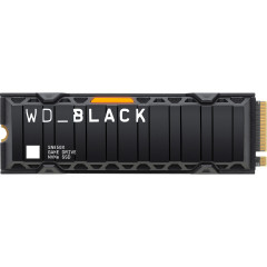 Твердотельный накопитель WD SSD Black SN850X, 1000GB, M.2(22x80mm), NVMe, PCIe 4.0 x4, 3D TLC, R/W 7300/6300MB/s, IOPs 800 000/1 100 000, DRAM buffer 1024MB, TBW 600, DWPD 0.3, with Heat Spreader (12
