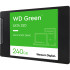 Твердотельные накопители WD SSD Green, 240GB, 2.5" 7mm, SATA3, 3D TLC, R/W 545/465MB/s, IOPs 37 000/68 000, TBW 80, DWPD 0.3 (12 мес.)