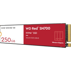 Твердотельные накопители WD SSD Red SN700 NVMe for NAS, 250GB, M.2(22x80mm), NVMe, PCIe 3.0 x4, R/W 3100/1600MB/s, IOPs 220 000/180 000, TBW 500, DWPD 1 (12 мес.)