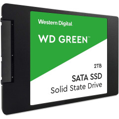 Твердотельный накопитель WD SSD Green, 2.0TB, 2.5" 7mm, SATA3, 3D TLC, R/W 545/н.д., IOPs н.д./н.д., TBW н.д., DWPD н.д. (12 мес.)