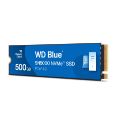 Твердотельные накопители WD SSD Blue SN5000, 500GB, M.2(22x80mm), NVMe, PCIe 4.0 x4, TLC, R/W 5000/4000MB/s, TBW 300, DWPD 0.3 (12 мес.)