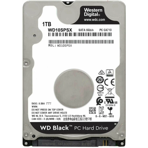 Жесткий диск HDD WD SATA3 1TB 2.5"""" Black 7200RPM 64MB 1 year warranty