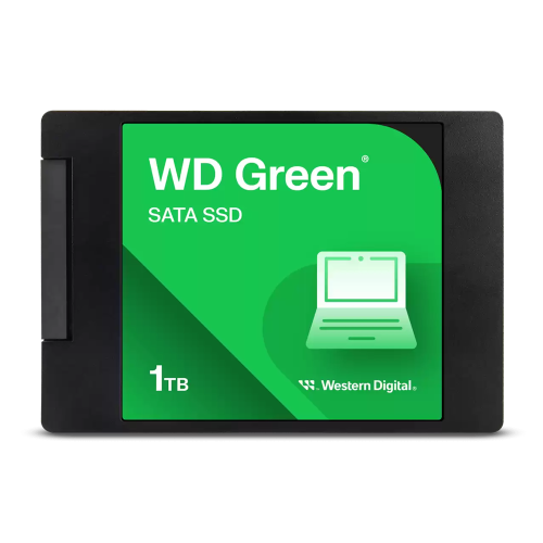 Твердотельный накопитель WD SSD Green, 1.0TB, 2.5" 7mm, SATA3, QLC, R/W 545/385MB/s, IOPs н.д./н.д., TBW н.д., DWPD н.д. (12 мес.)