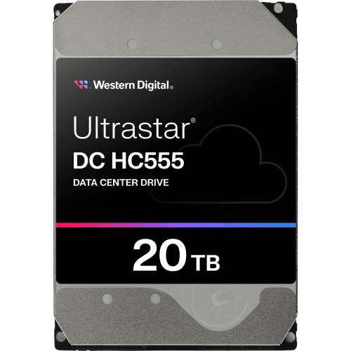 Жесткий диск HDD WD SAS Server 20Tb Ultrastar DC HC555 7200 12Gb/s 512MB 0B47749 with clips 12pc/box (replacement WUH722020BL5204)