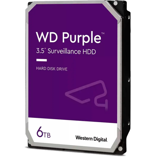 Жесткий диск HDD WD SATA3 6TB Purple Surveillancer 5400 RPM 256Mb (replacement WD63PURZ, WD62PURZ)