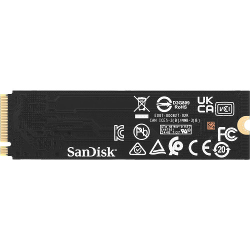 Твердотельные накопители WD SSD Black SN7100, 1000GB, M.2(22x80mm), NVMe, PCIe 4.0 x4, 3D TLC, R/W 7250/6900MB/s, IOPs 1 000 000/1 400 000, TBW 600, DWPD 0.3 (12 мес.)