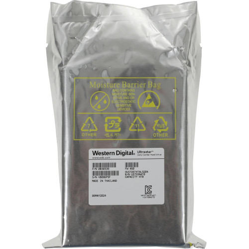 Жесткий диск WD SAS 3.0 4Tb 0B36048 HUS726T4TAL5204 Ultrastar DC HC310 (7200rpm) 256Mb 3.5" 