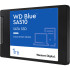 Твердотельные накопители WD SSD Blue SA510, 1.0TB, 2.5" 7mm, SATA3, R/W 560/530MB/s, IOPs 95 000/84 000, TBW 400, DWPD 0.2 (12 мес.)