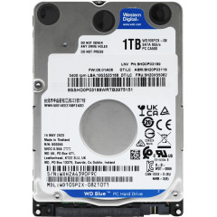 Жесткий диск WD SATA-III 1Tb WD10SPZX Notebook Blue (5400rpm) 128Mb 2.5" [WD10SPZX]