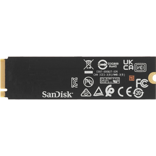 Твердотельный накопитель WD SSD Black SN7100, 500GB, M.2(22x80mm), NVMe, PCIe 4.0 x4, TLC, R/W 6800/5800MB/s, TBW 300, DWPD 0.3 (12 мес.)