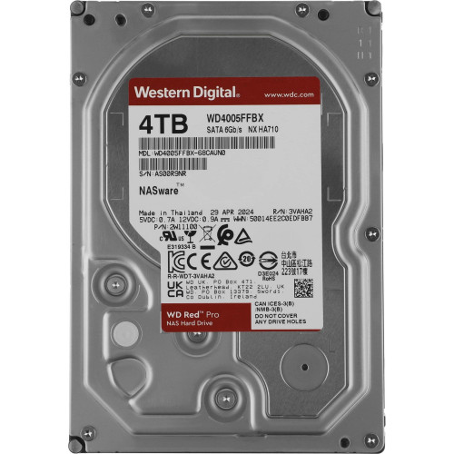 Жесткий диск WD SATA-III 4TB WD4005FFBX NAS Red Pro (7200rpm) 256Mb 3.5" 